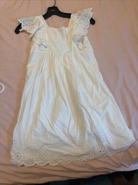 H&M White Eyelet Ruffle Dress for Girls